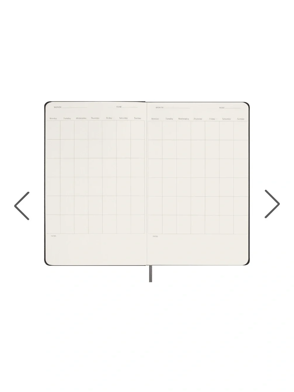 Moleskine Weekly Undated Planner Black Hardcover 5